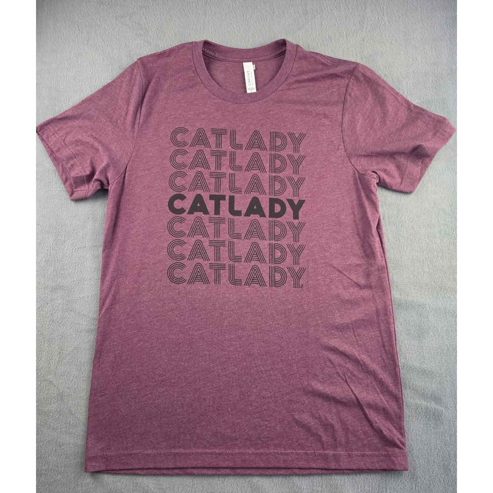 Bella Canvas Cat‎ Lady Graphic Tee Purple Womens Medium